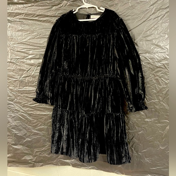 Zara Girls Black velvet Dress - Picture 1 of 8